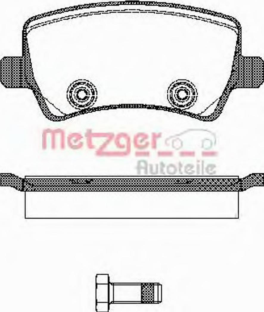 Metzger 123600 - Тормозные колодки, дисковые, комплект autospares.lv