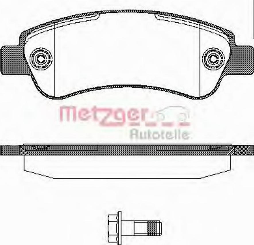 Metzger 1238.00 - Тормозные колодки, дисковые, комплект autospares.lv