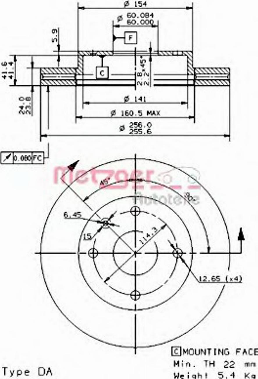 Metzger 24906 - Тормозной диск autospares.lv