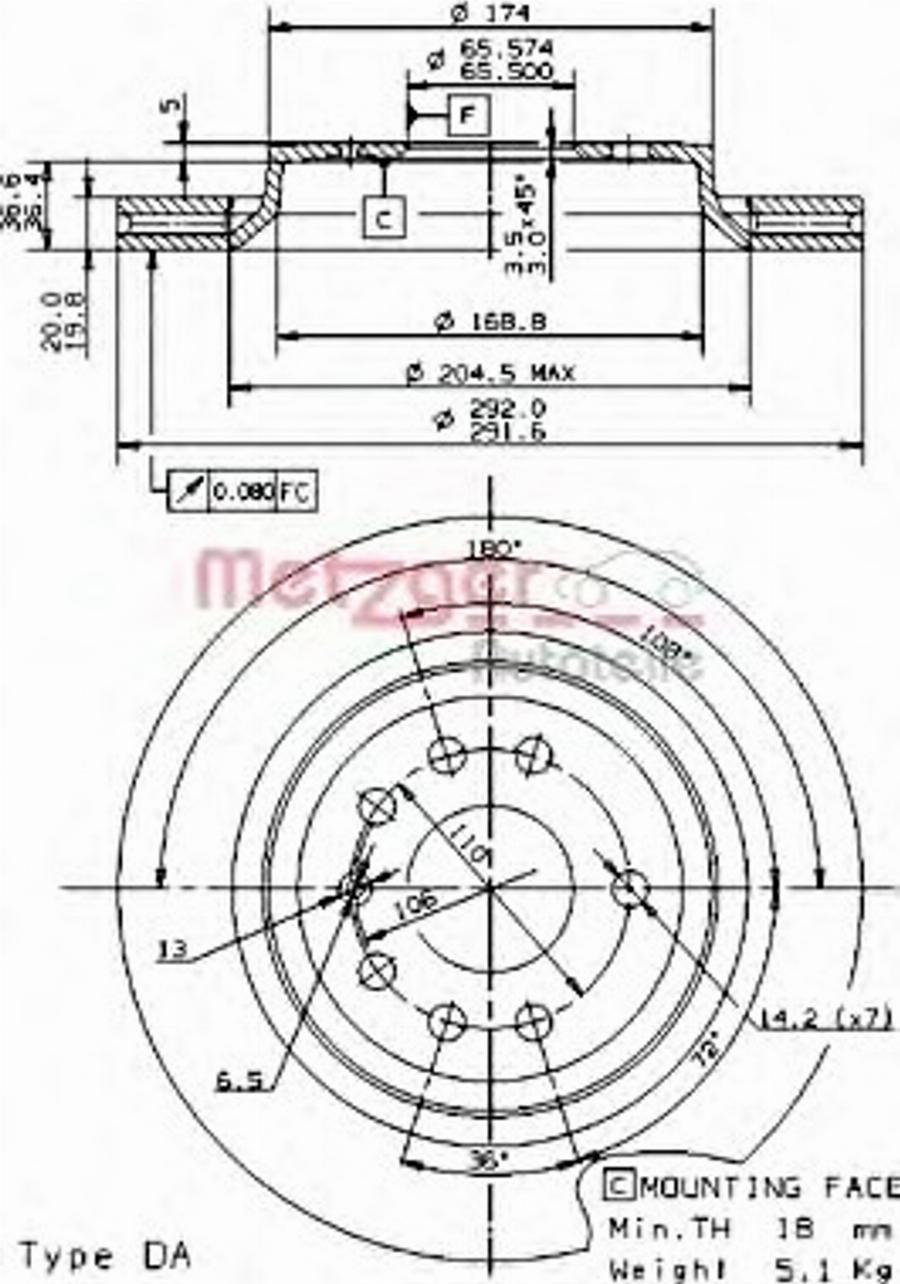 Metzger 24908 V - Тормозной диск autospares.lv