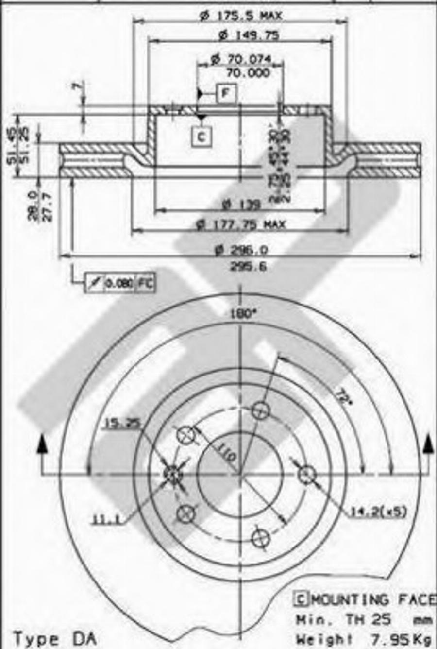 Metzger 24455V - Тормозной диск autospares.lv