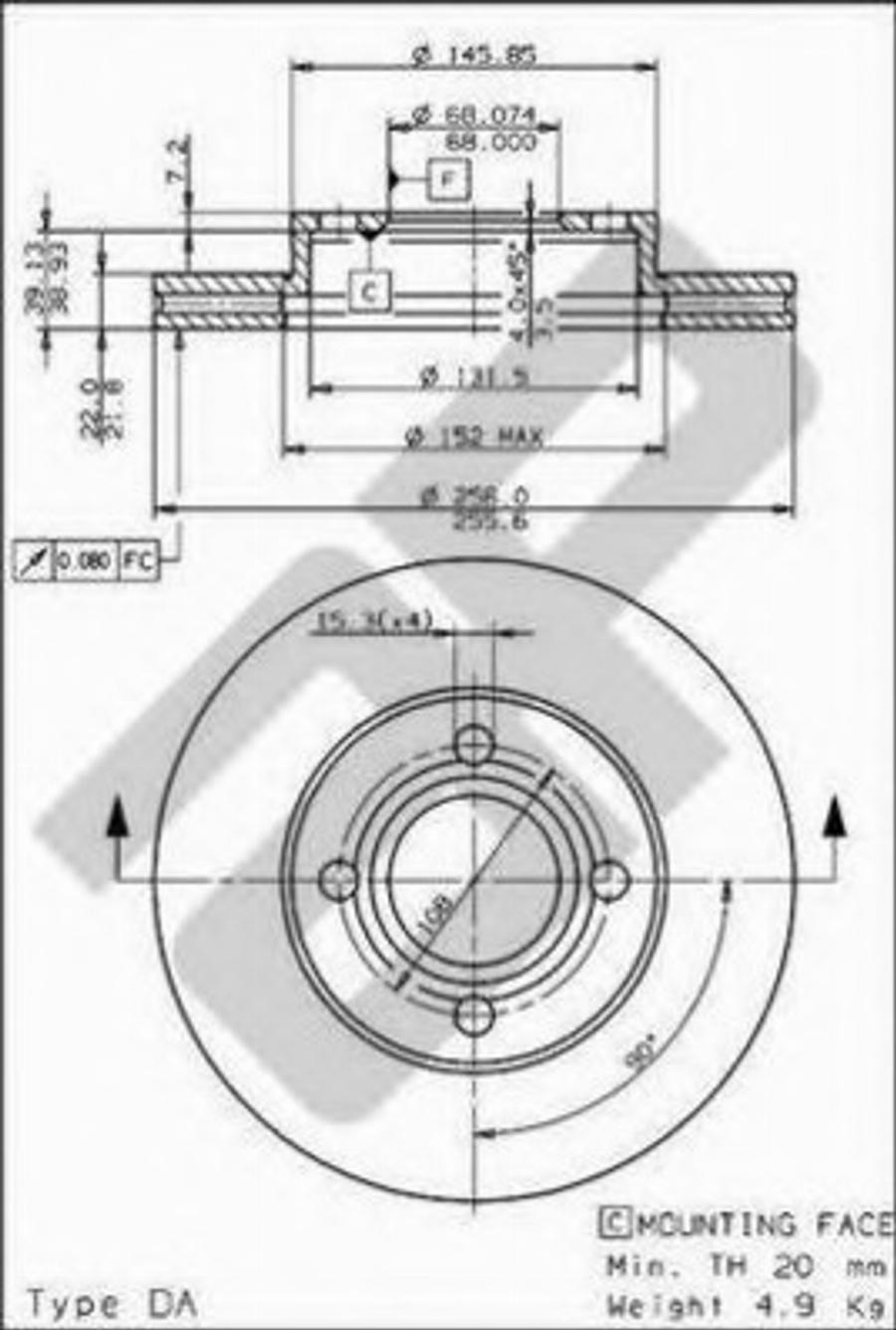 Metzger 24204 - Тормозной диск autospares.lv