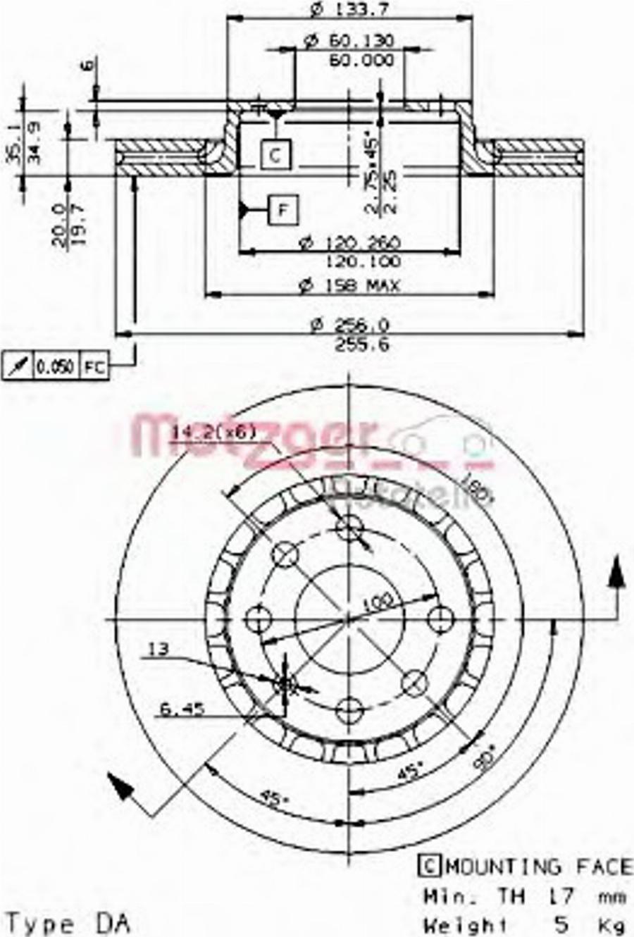 Metzger 24730E - Тормозной диск autospares.lv