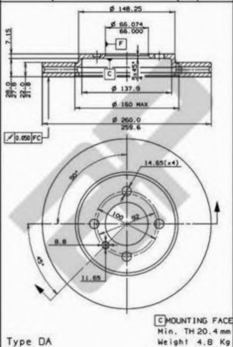 Metzger 20220 - Тормозной диск autospares.lv