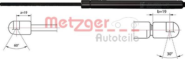 Metzger 2110516 - Газовая пружина, упор autospares.lv