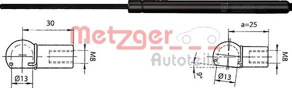 Metzger 2110338 - Газовая пружина, упор autospares.lv