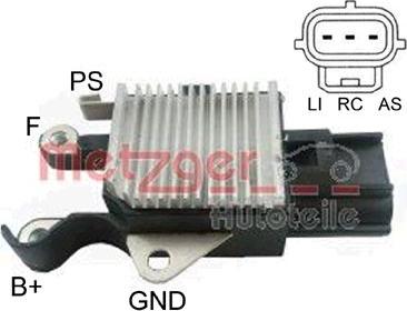 Metzger 2390033 - Регулятор напряжения, генератор autospares.lv