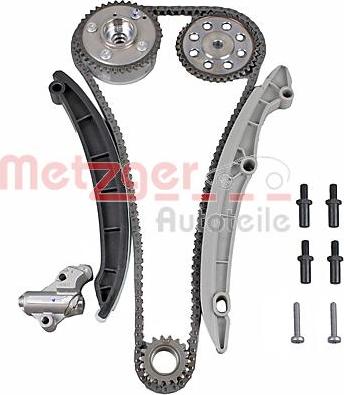 Metzger 7490062 - Комплект цепи привода распредвала autospares.lv