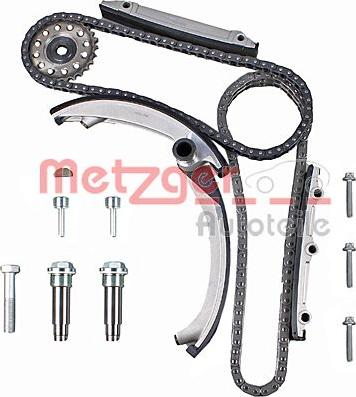 Metzger 7490002 - Комплект цепи привода распредвала autospares.lv