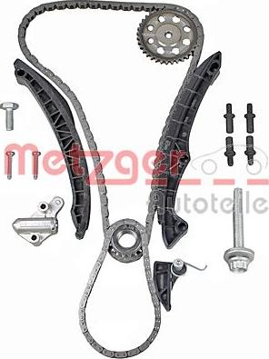 Metzger 7490030 - Комплект цепи привода распредвала autospares.lv