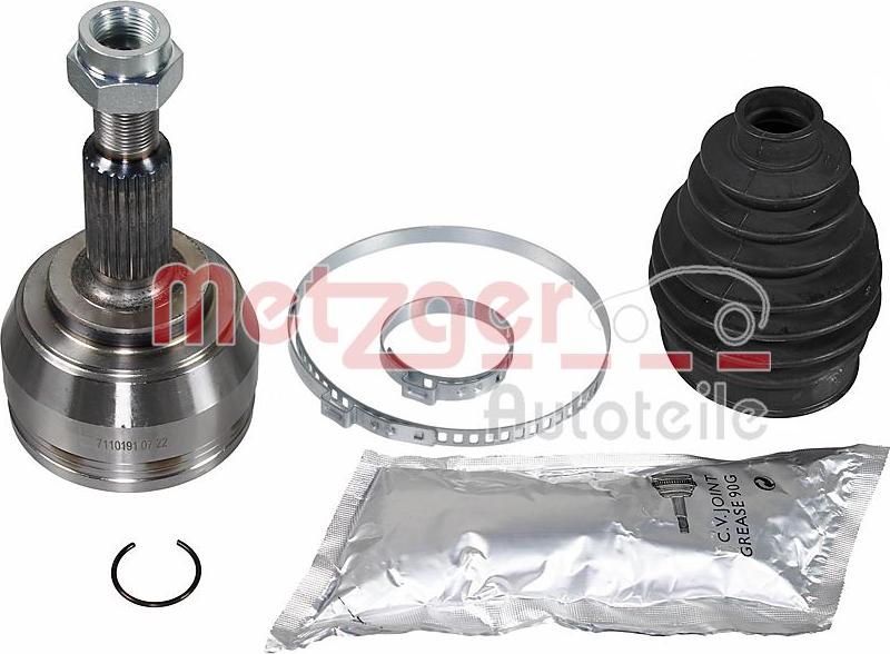 Metzger 7110191 - Шарнирный комплект, ШРУС, приводной вал autospares.lv