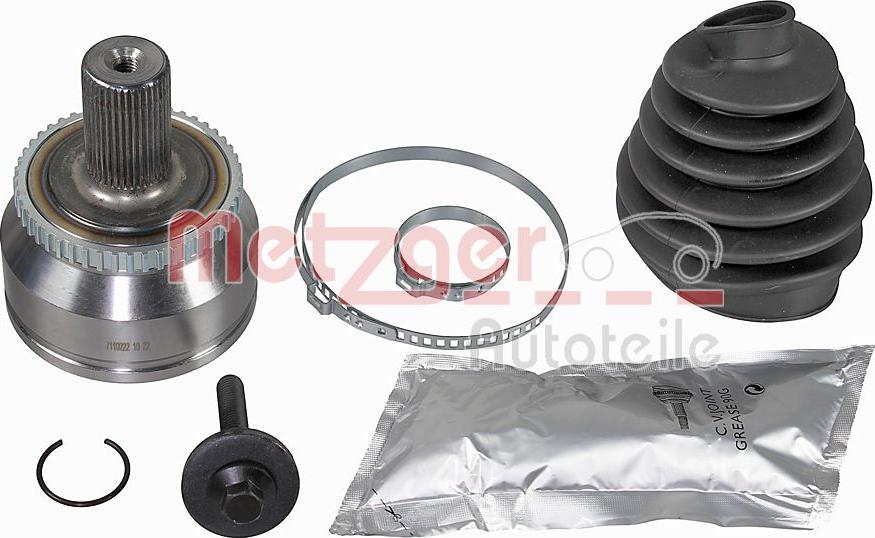 Metzger 7110222 - Шарнирный комплект, ШРУС, приводной вал autospares.lv