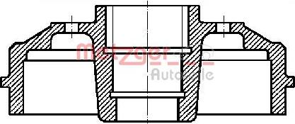 Metzger BT 1055 - Тормозной барабан autospares.lv