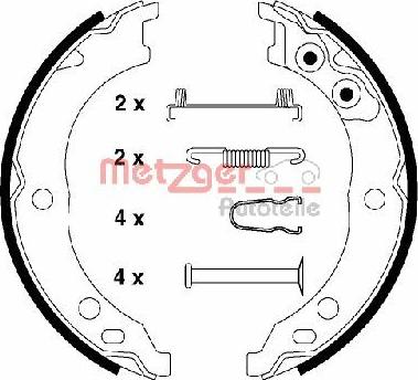 Metzger KR 947 - Комплект тормозов, ручник, парковка autospares.lv