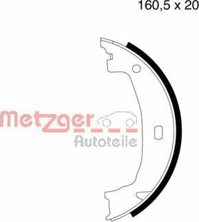 Metzger KR 780 - Комплект тормозов, ручник, парковка autospares.lv