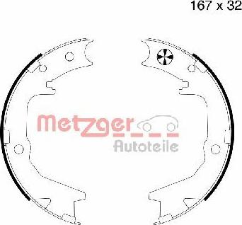 Metzger MG 994 - Комплект тормозов, ручник, парковка autospares.lv