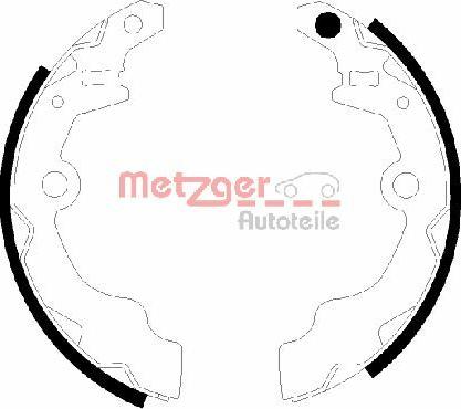 Metzger MG 943 - Комплект тормозных колодок, барабанные autospares.lv