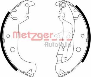 Metzger MG 964 - Комплект тормозных колодок, барабанные autospares.lv