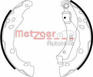 Metzger MG 968 - Комплект тормозных колодок, барабанные autospares.lv