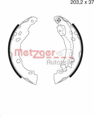 Metzger MG 982 - Комплект тормозных колодок, барабанные autospares.lv