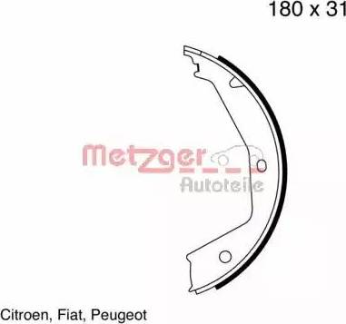 Metzger MG 667 - Комплект тормозов, ручник, парковка autospares.lv