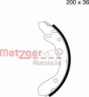 Metzger MG 603 - Комплект тормозных колодок, барабанные autospares.lv