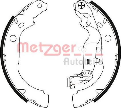 Metzger MG 131 - Комплект тормозных колодок, барабанные autospares.lv