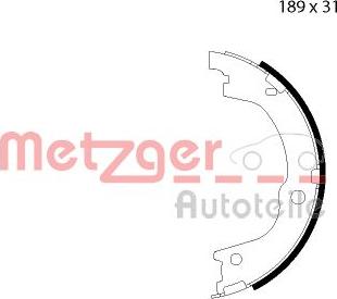 Metzger MG 127 - Комплект тормозов, ручник, парковка autospares.lv