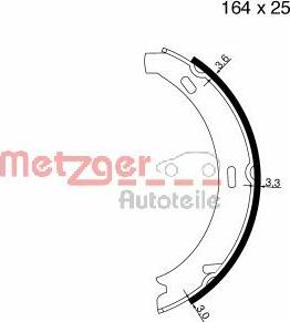 Metzger MG 813 - Комплект тормозов, ручник, парковка autospares.lv