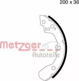 Metzger MG 812 - Комплект тормозных колодок, барабанные autospares.lv