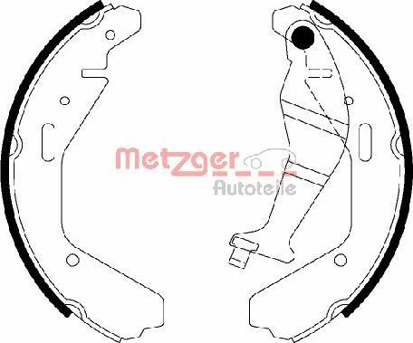 Metzger MG 829 - Комплект тормозных колодок, барабанные autospares.lv