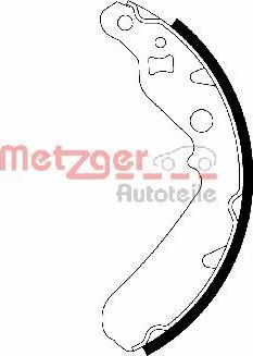 Metzger MG 202 - Комплект тормозных колодок, барабанные autospares.lv