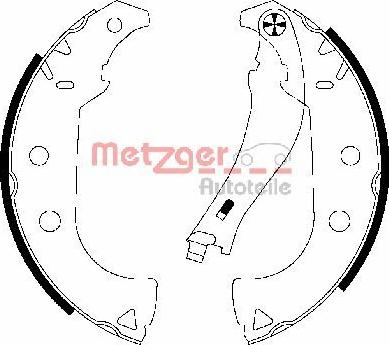 Metzger MG 766 - Комплект тормозных колодок, барабанные autospares.lv