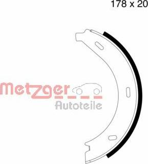 Metzger MG 710 - Комплект тормозов, ручник, парковка autospares.lv