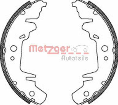 Metzger MG 718 - Комплект тормозных колодок, барабанные autospares.lv