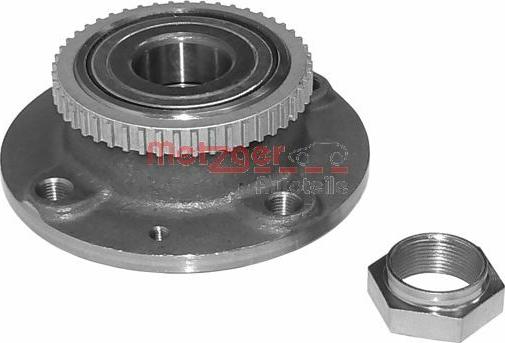 Metzger WM 1050 - Подшипник ступицы колеса, комплект autospares.lv