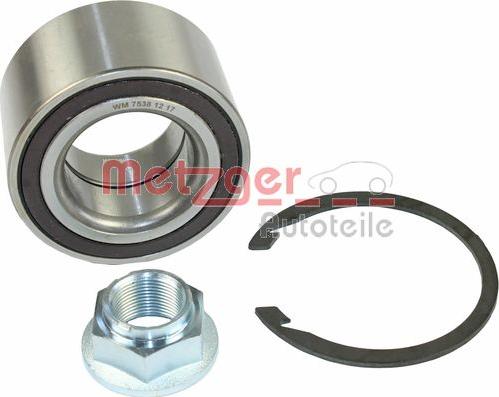 Metzger WM 7538 - Подшипник ступицы колеса, комплект autospares.lv