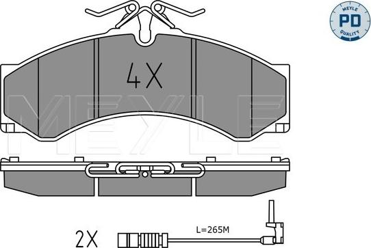 Meyle 025 290 7620/PD - Тормозные колодки, дисковые, комплект autospares.lv