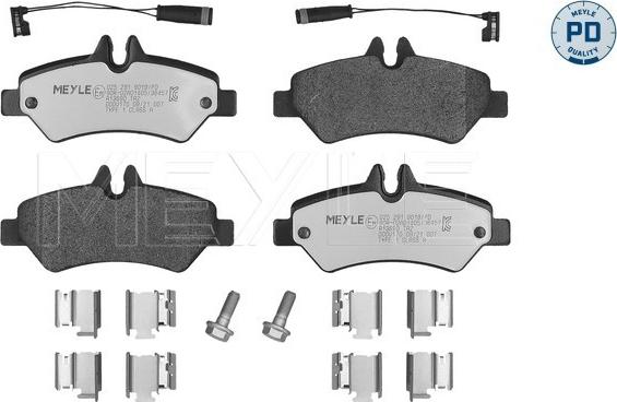 Meyle 025 291 9019/PD - Тормозные колодки, дисковые, комплект autospares.lv