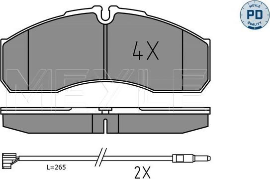 Meyle 025 291 6020/PD - Тормозные колодки, дисковые, комплект autospares.lv