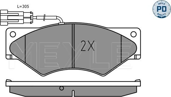 Meyle 025 291 0720/PD - Тормозные колодки, дисковые, комплект autospares.lv