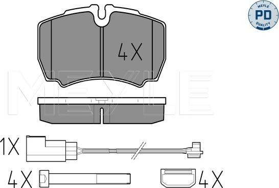 Meyle 025 291 2320-1/PD - Тормозные колодки, дисковые, комплект autospares.lv