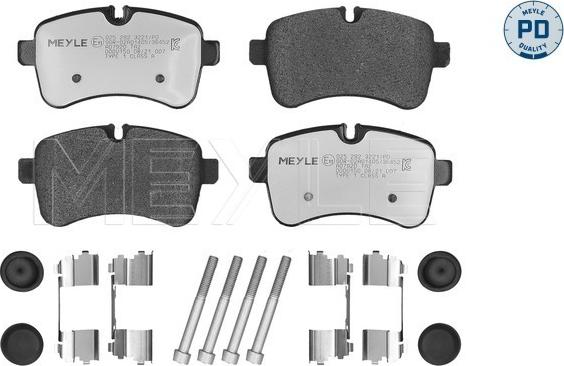 Meyle 025 292 3221/PD - Тормозные колодки, дисковые, комплект autospares.lv