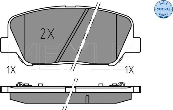 Meyle 025 249 1517 - Тормозные колодки, дисковые, комплект autospares.lv