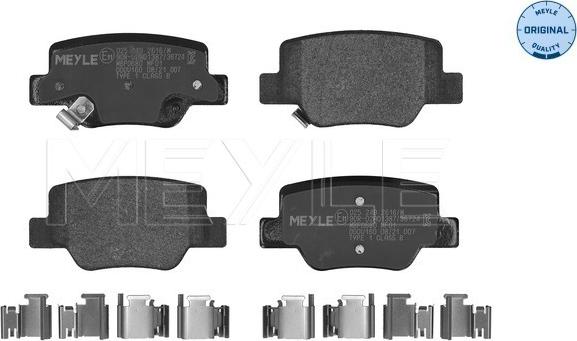 Meyle 025 249 2616/W - Тормозные колодки, дисковые, комплект autospares.lv