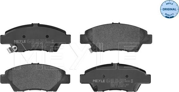 Meyle 025 249 7915/W - Тормозные колодки, дисковые, комплект autospares.lv