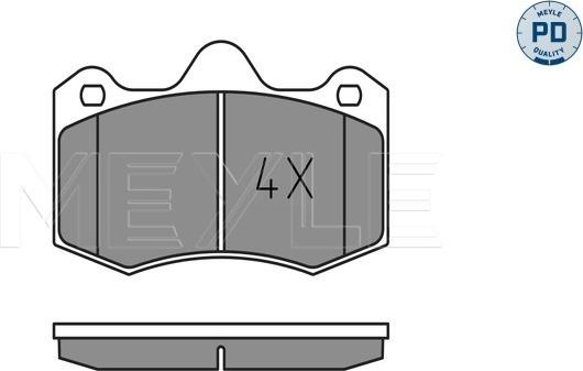 Meyle 025 249 7417/PD - Тормозные колодки, дисковые, комплект autospares.lv