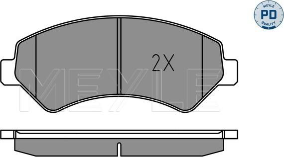 Meyle 025 244 6619-1/PD - Тормозные колодки, дисковые, комплект autospares.lv