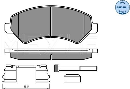 Meyle 025 244 6619/W2 - Тормозные колодки, дисковые, комплект autospares.lv