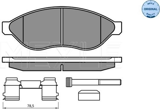 Meyle 025 244 6819/W2 - Тормозные колодки, дисковые, комплект autospares.lv